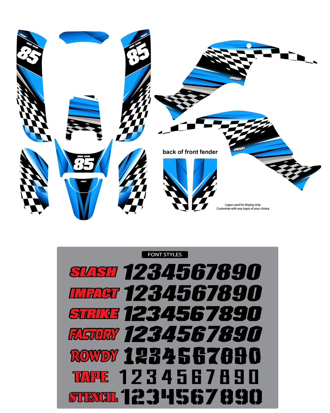 DRR Checkers Graphic Kit