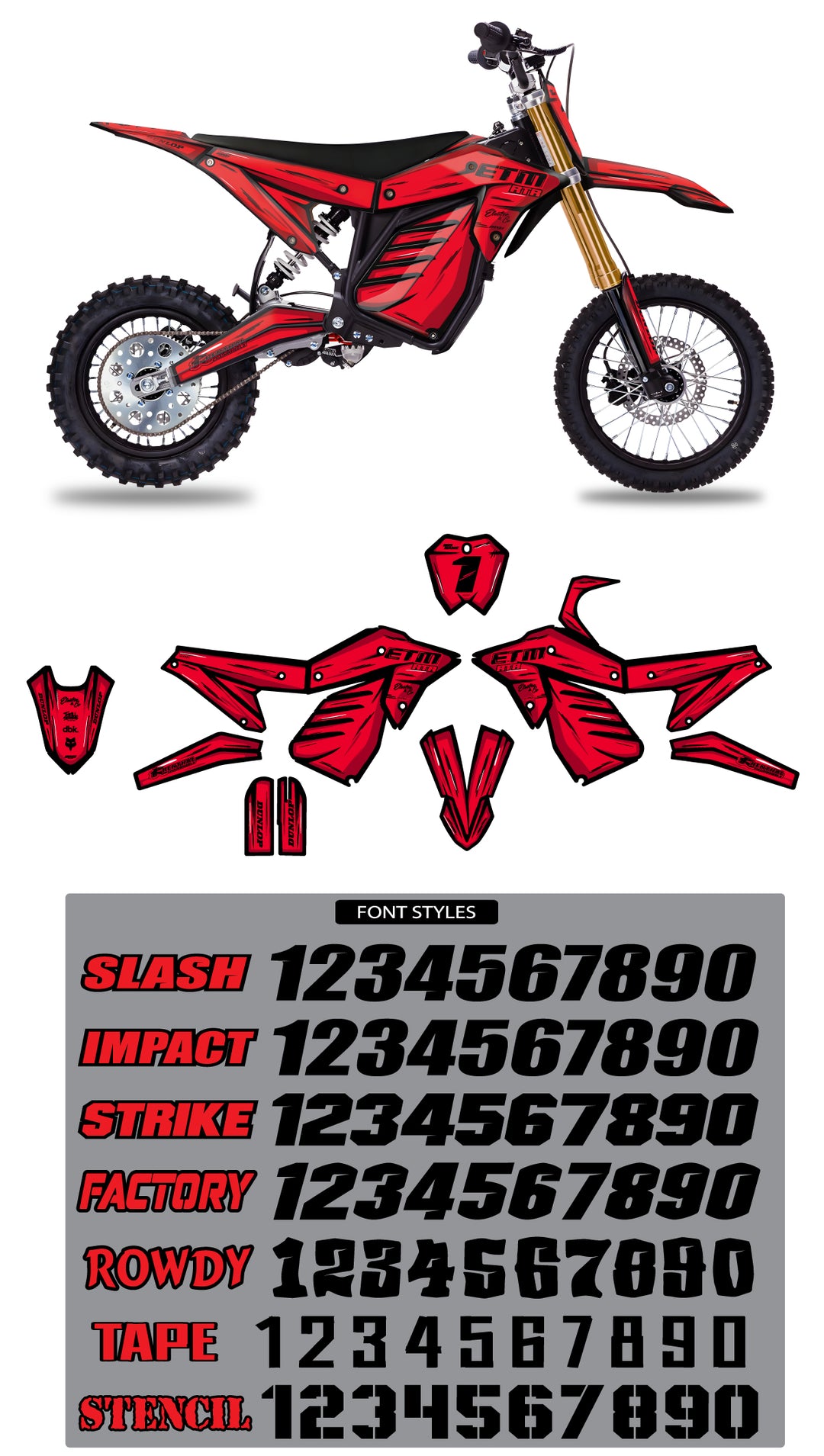 Red Rtr Graphics Kit ETM RTR Graphics – MX Graphics