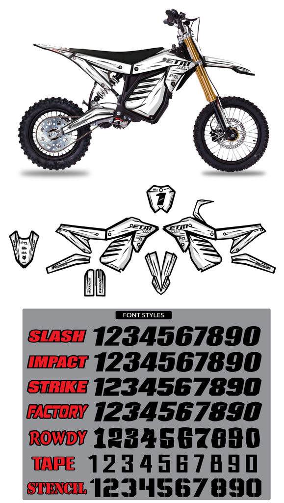 ETM RTR Scribble White Graphic Kit – MX Graphics