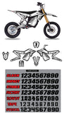 ETM RTR Scribble White Graphic Kit