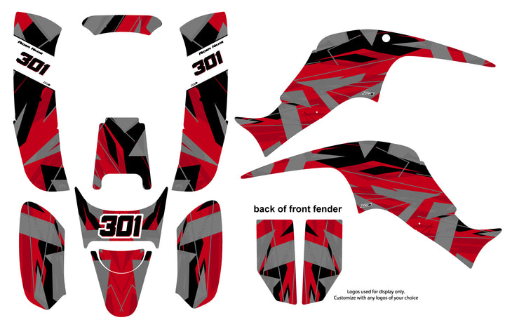 DRR Scatter Red Graphic Kit