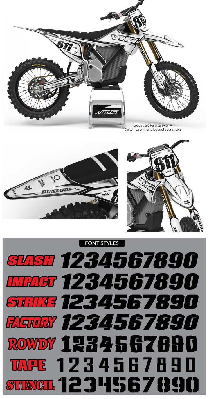 Stark Scribble White Graphic Kit