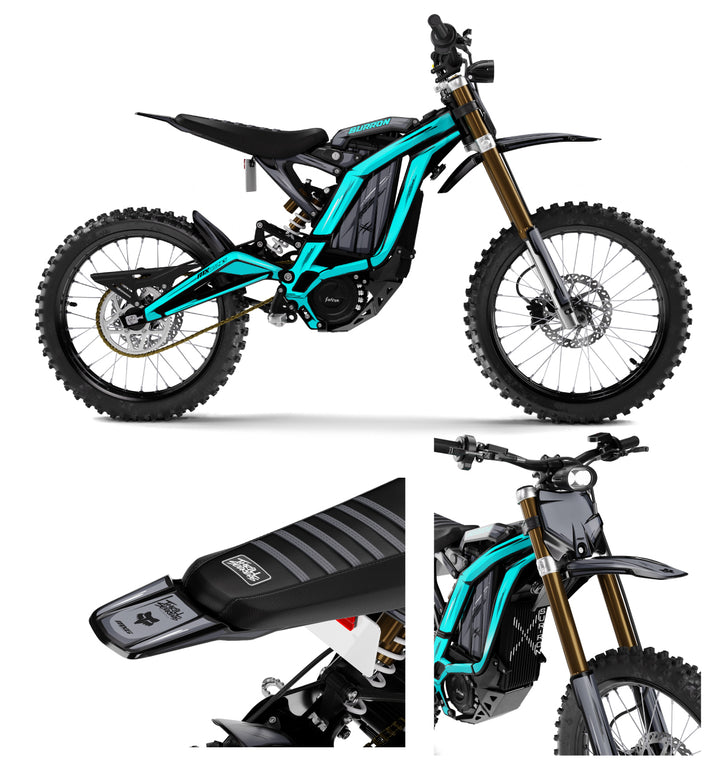 Surron Scribble Teal/Grey Graphic Kit