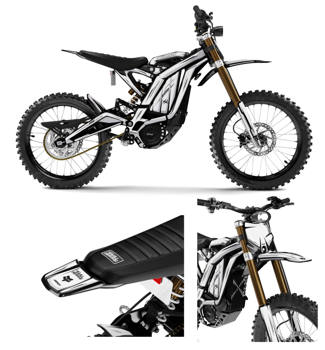 Surron Scribble White Graphic Kit