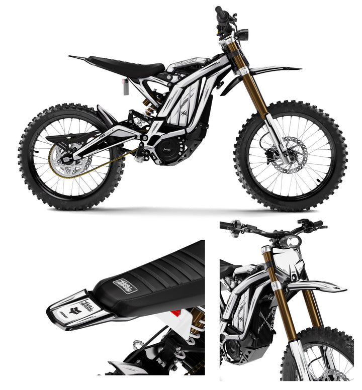 Surron Scribble White Graphic Kit