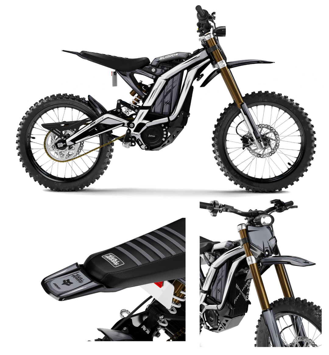 Surron Scribble White/Grey Graphic Kit