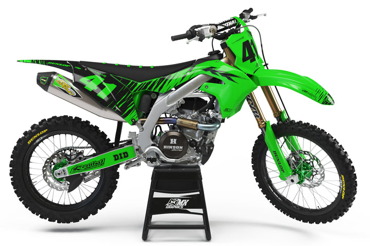 Kawasaki MX1 Graphic Kit Green/Black