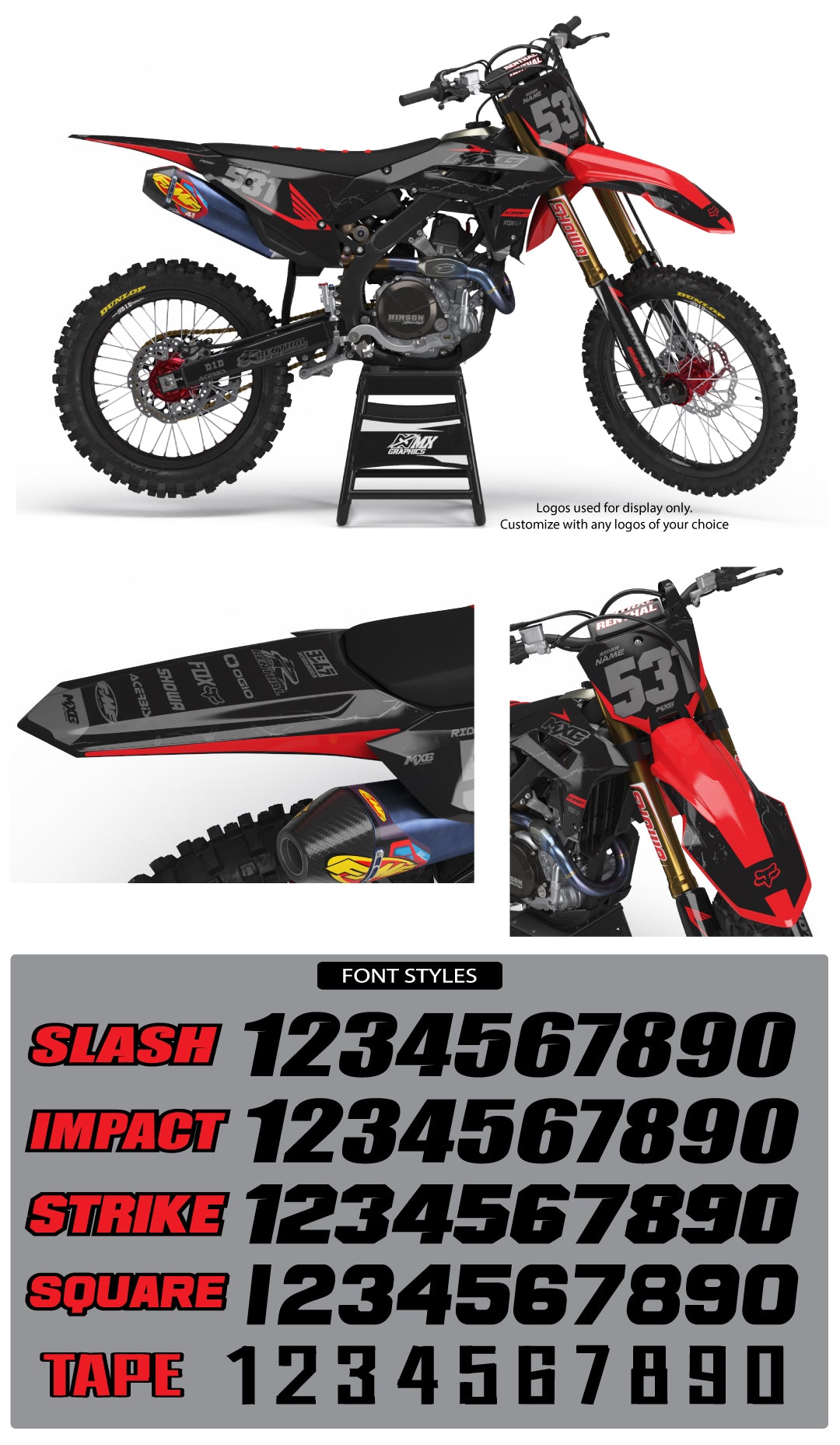 MX10 Graphic Kit for Honda's