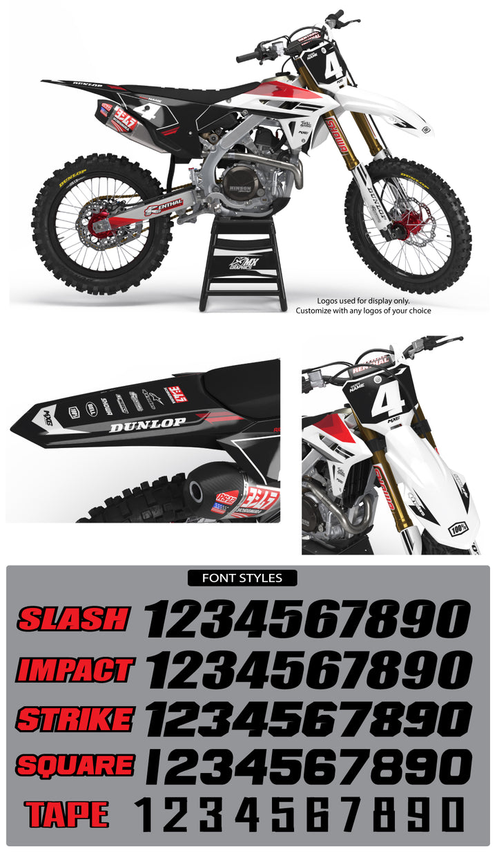 MX20 Graphic Kit for Honda's White