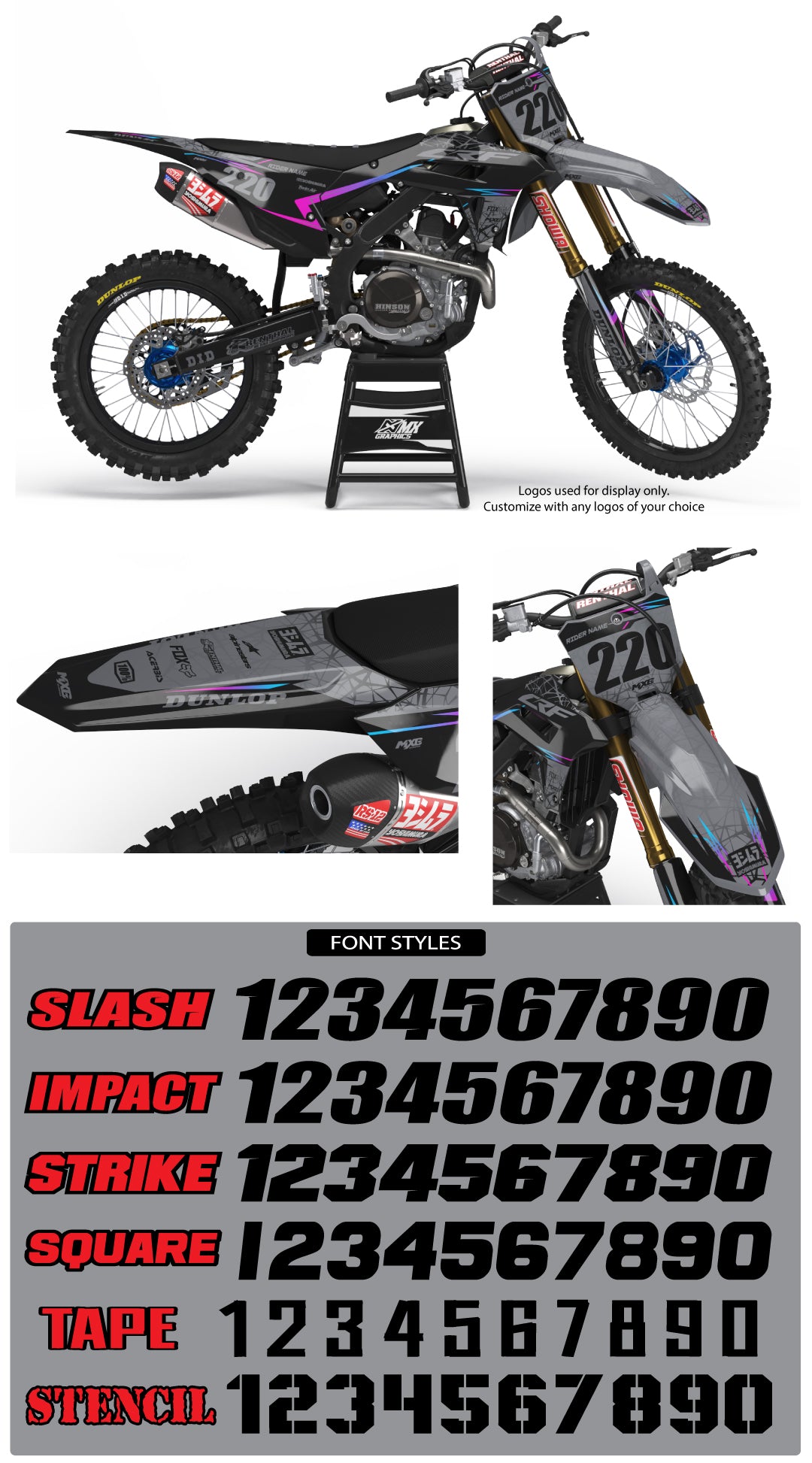 MX30 Graphic Kit for Honda's