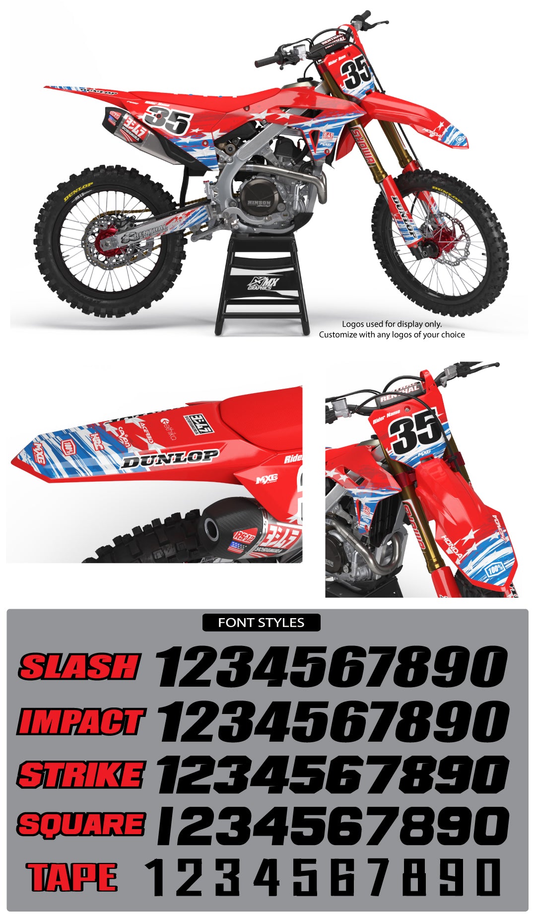 StarsnStripes Graphic Kit for Honda's