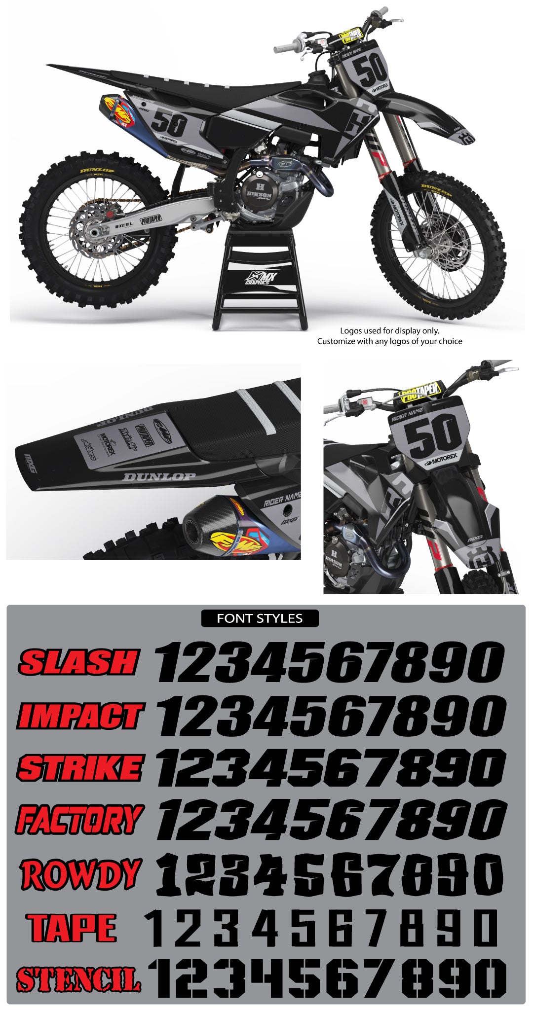 Husqvarna Factory 2.0 Black Graphic Kit