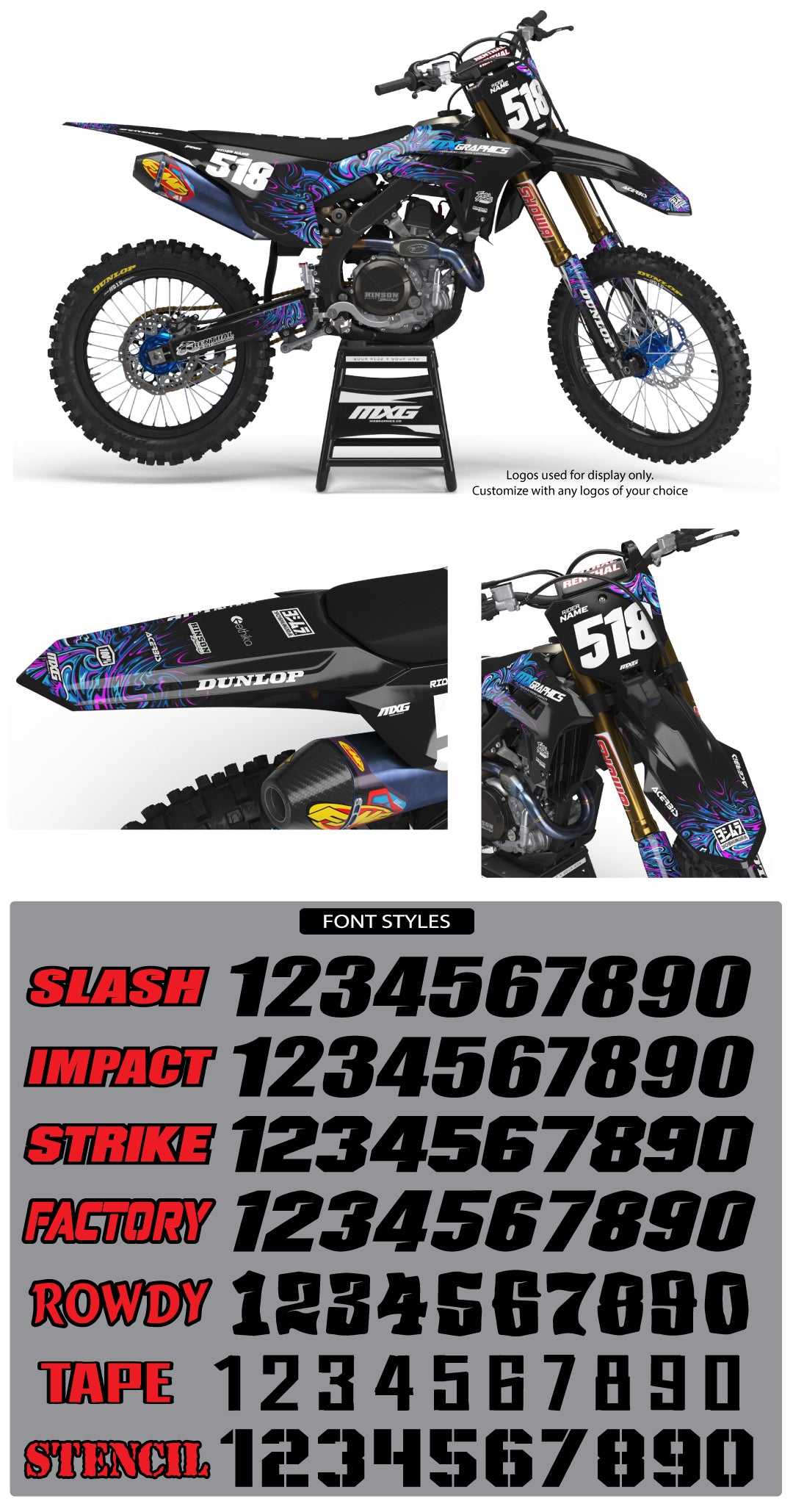 MX15 Graphic Kit for Honda's