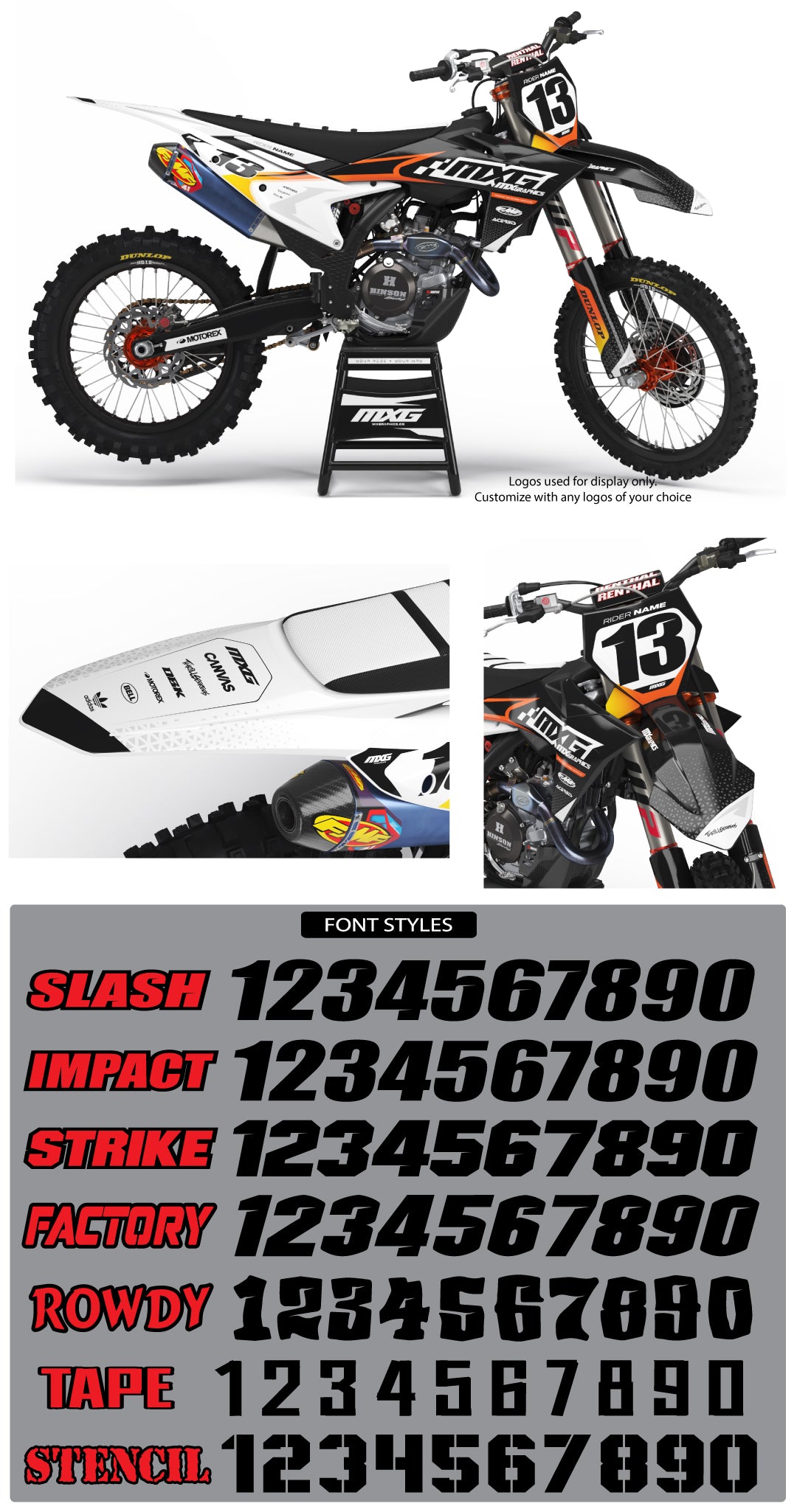 MX25 Orange Graphic Kit