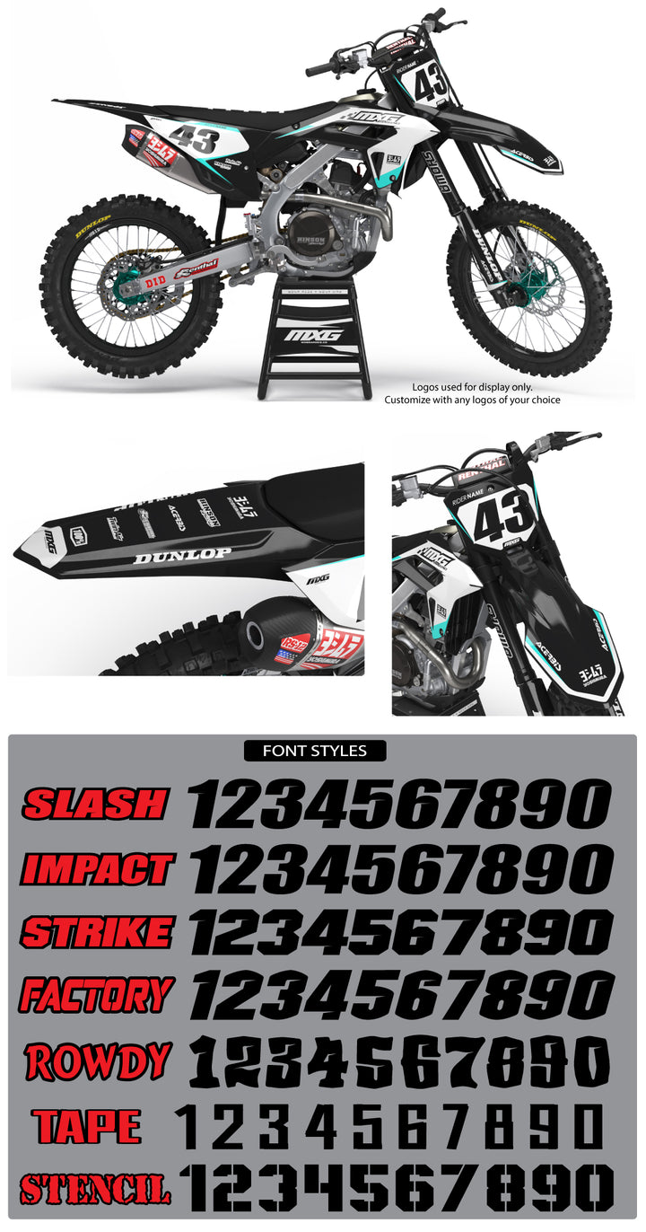 Stock Graphic Kit White for Honda's