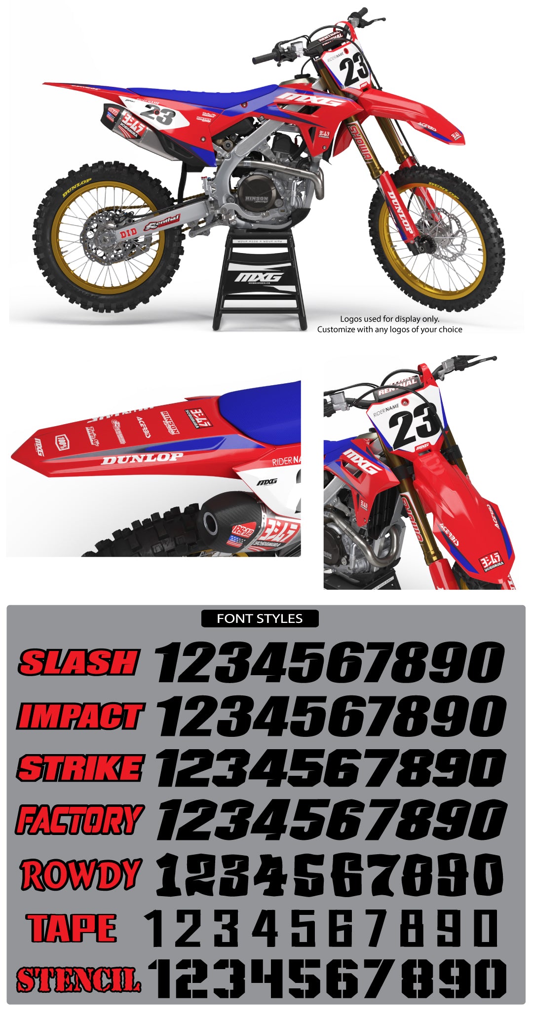 SuperStock Graphic Kit for Honda's