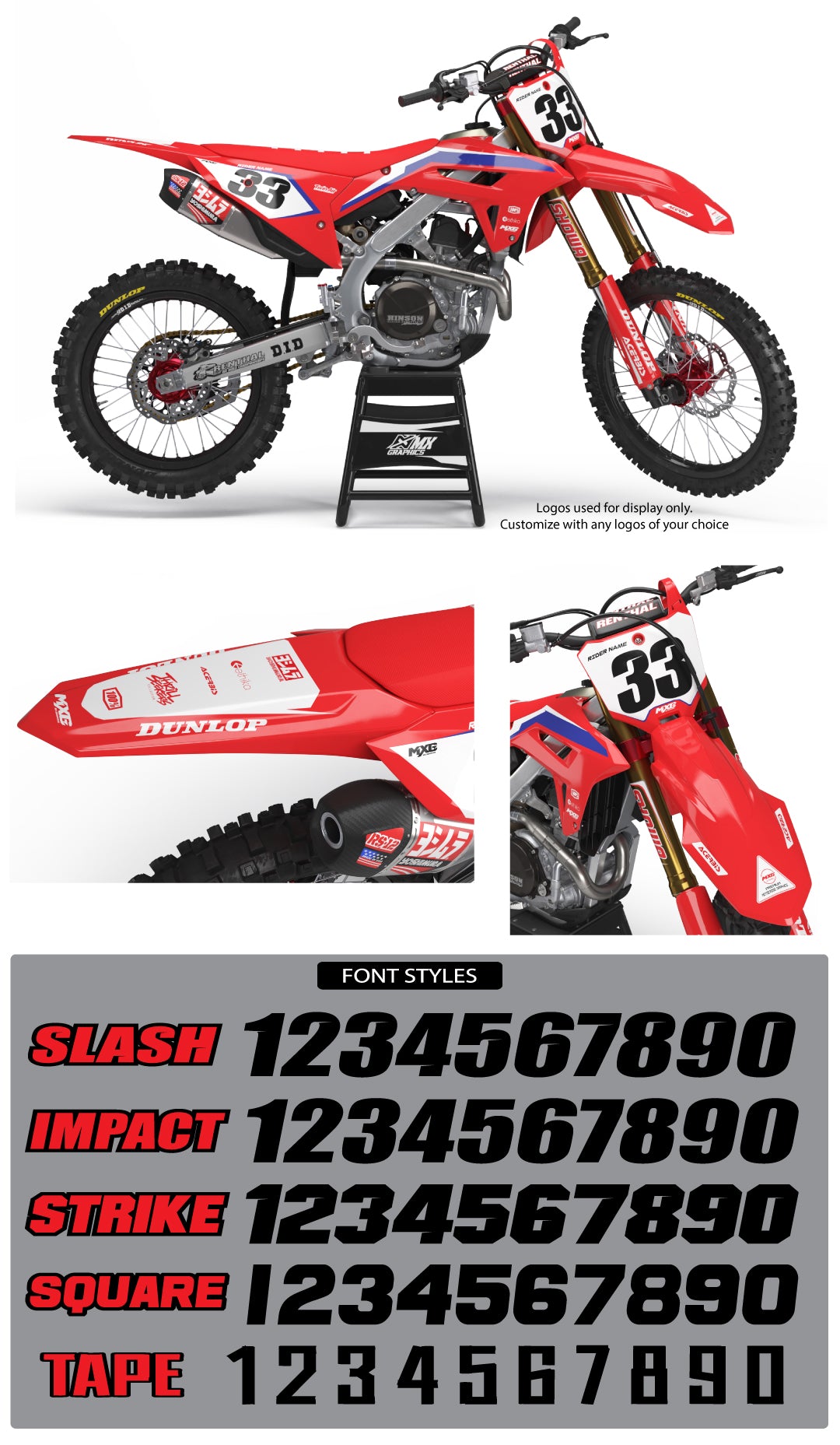 Factory 2.0 Graphic Kit for Honda's