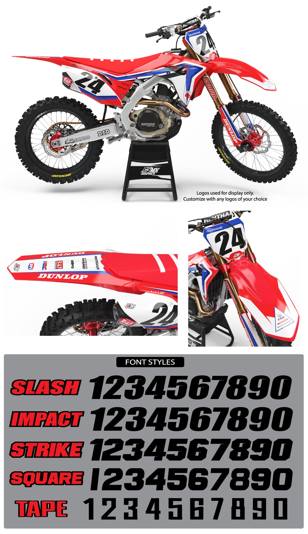 Factory Graphic Kit for Honda's