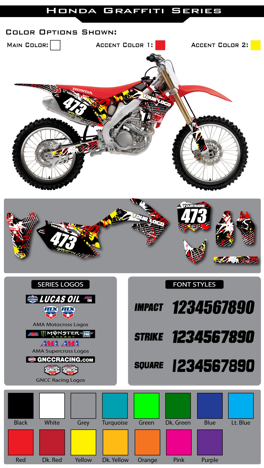 Honda Graffiti Graphic Kit – MX Graphics