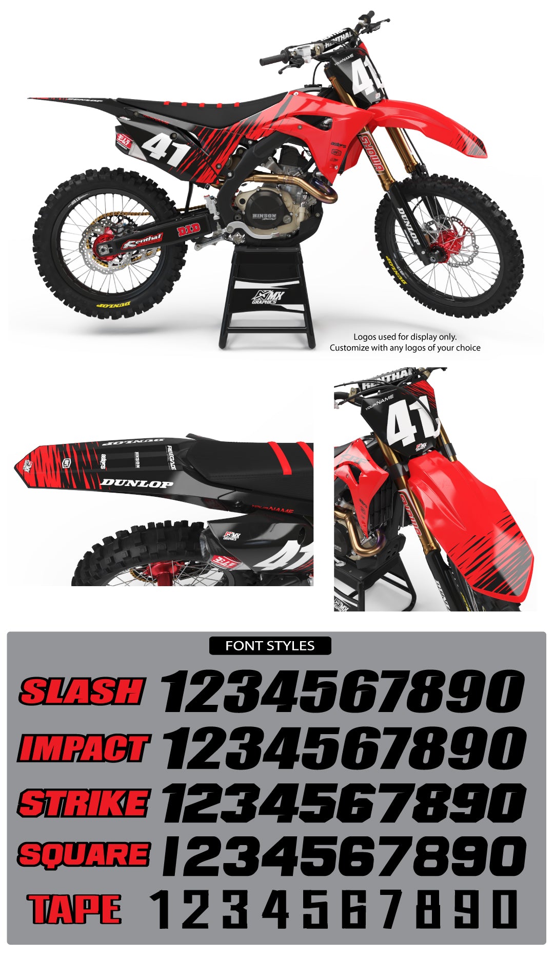 MX1 Graphic Kit for Honda's