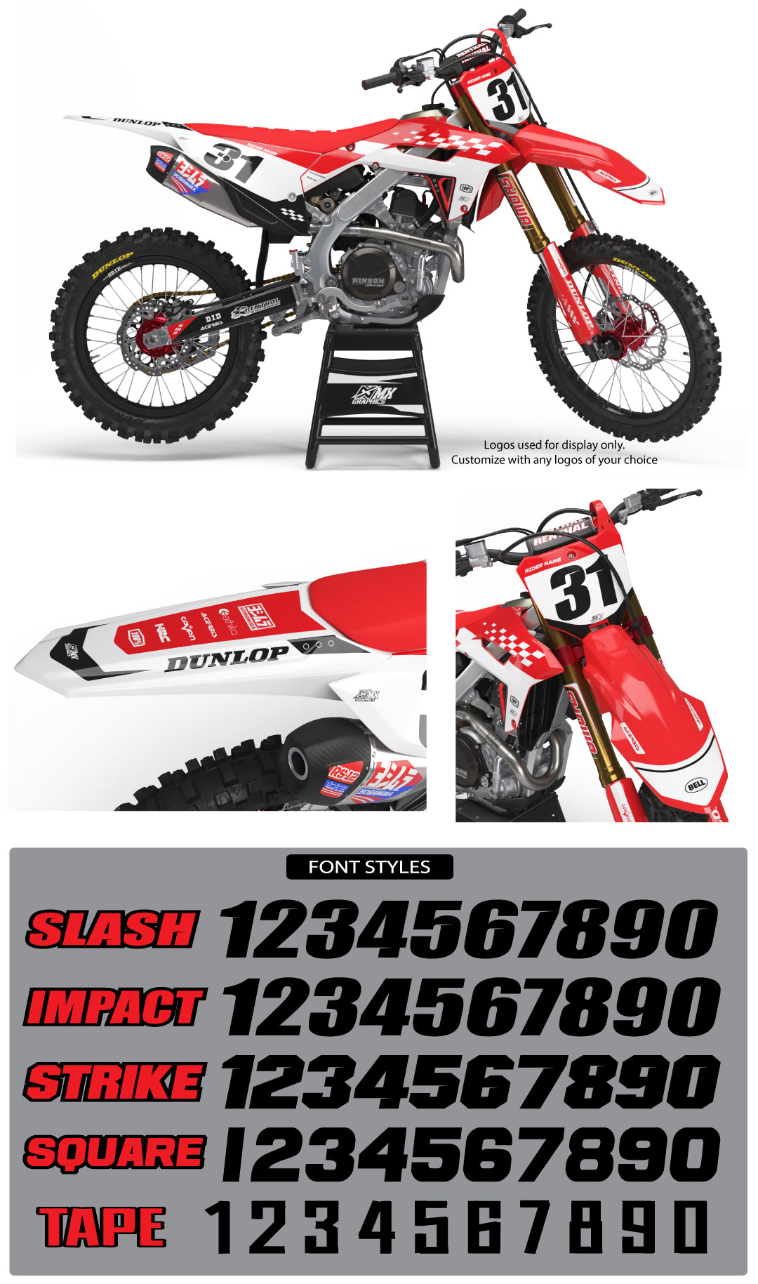MX14 Graphic Kit for Honda's