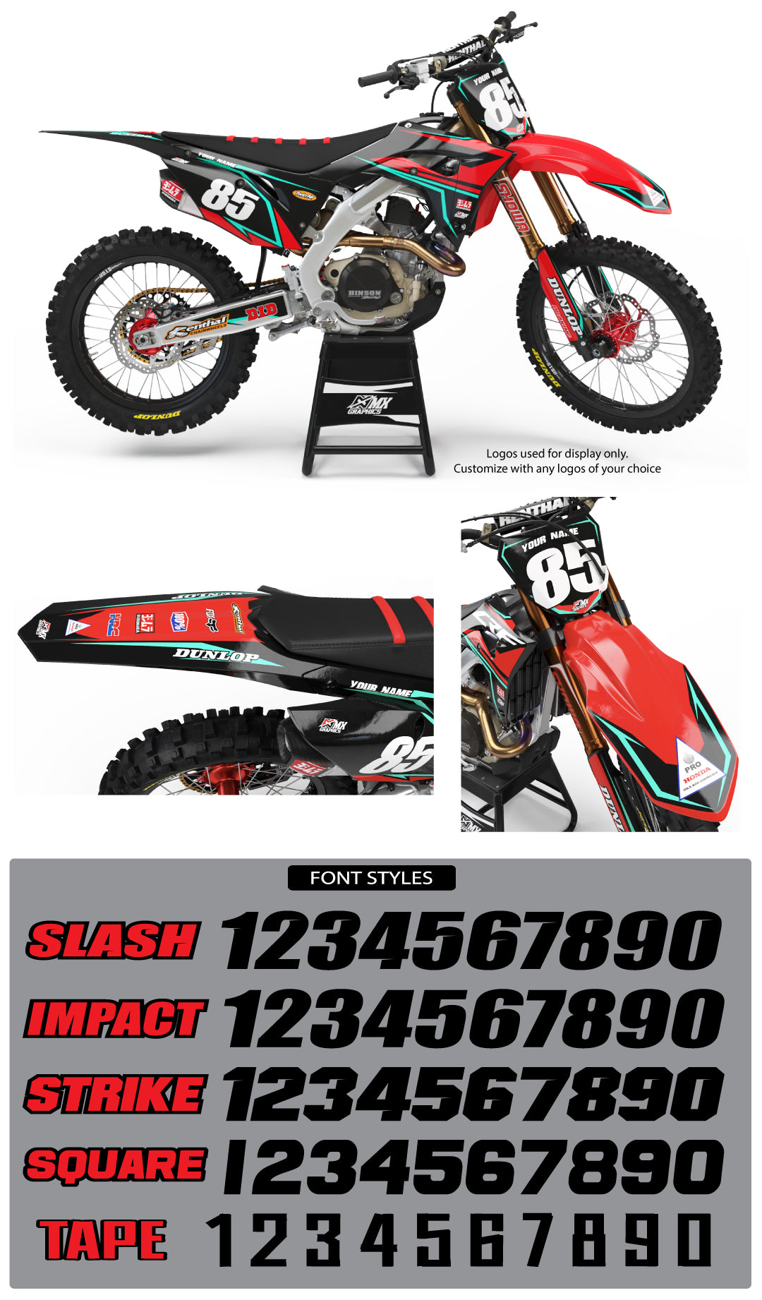 MX19 Graphic Kit for Honda's