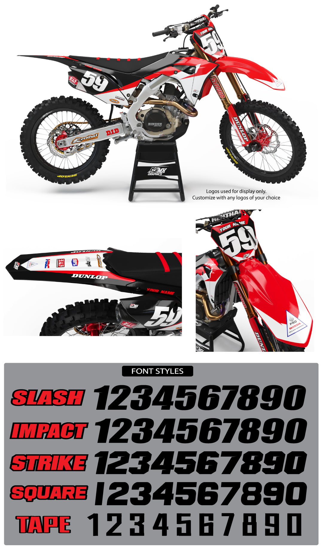 MX23 Graphic Kit for Honda's