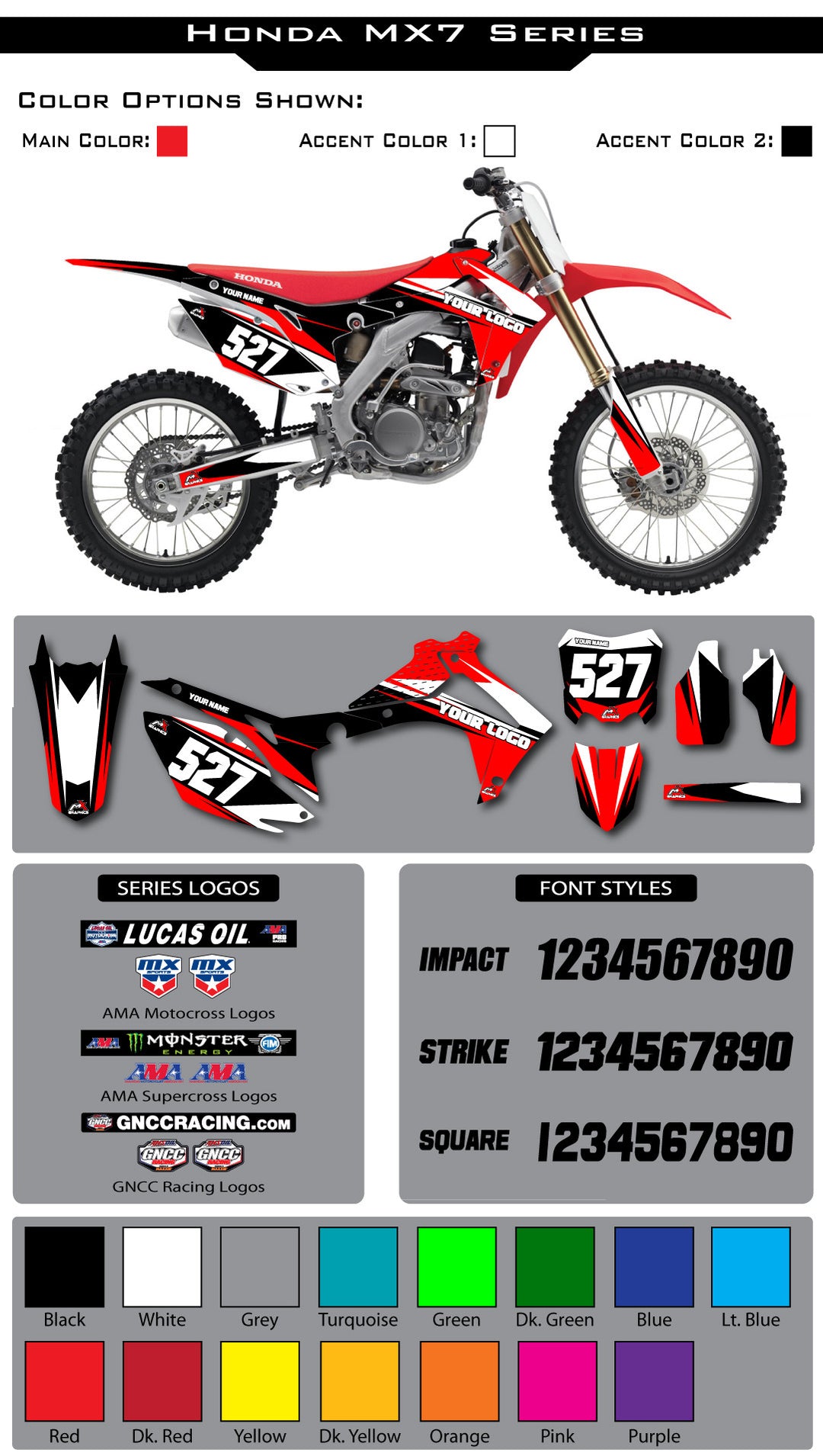 Honda MX7 Graphic Kit