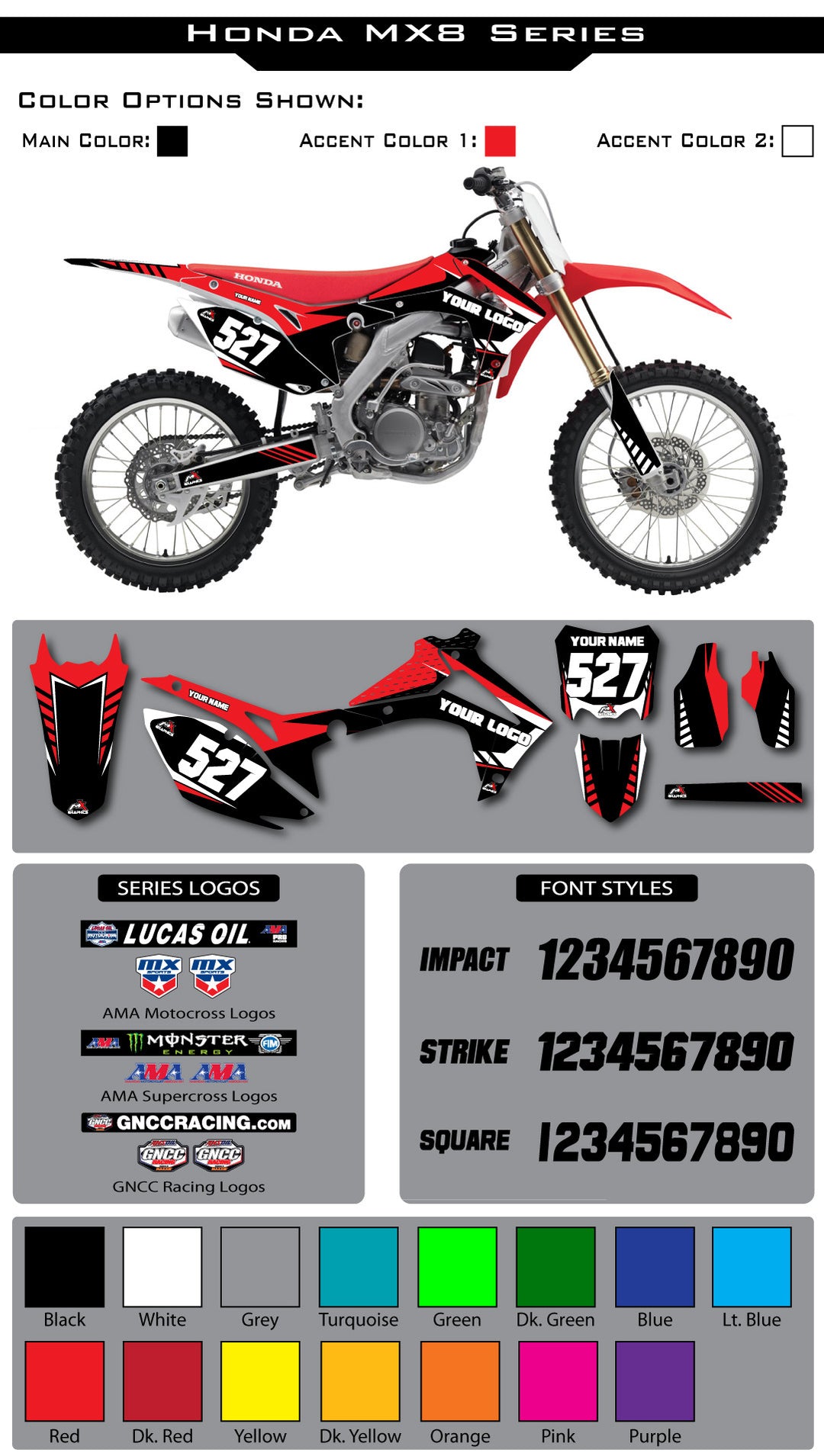 Honda MX8 Graphic Kit