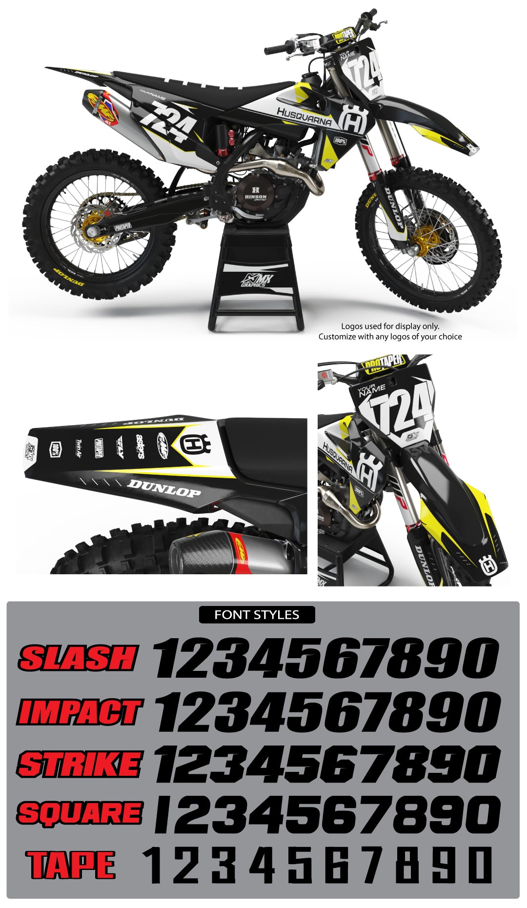 Husqvarna MX 21 Graphic Kit Yellow
