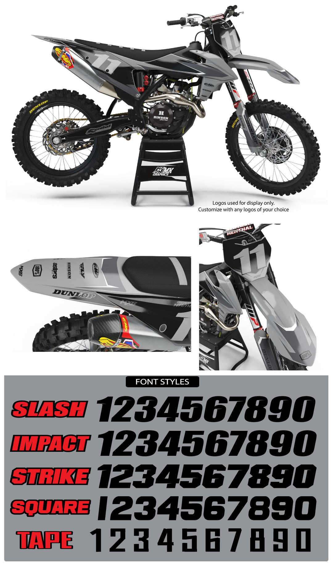 Factory 2.0 Graphic Kit Grey for KTM