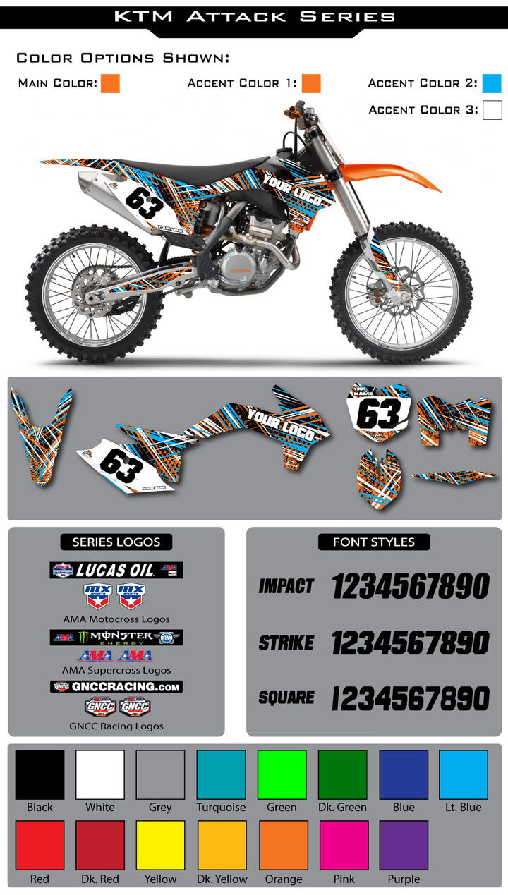 KTM Attack Graphic Kit