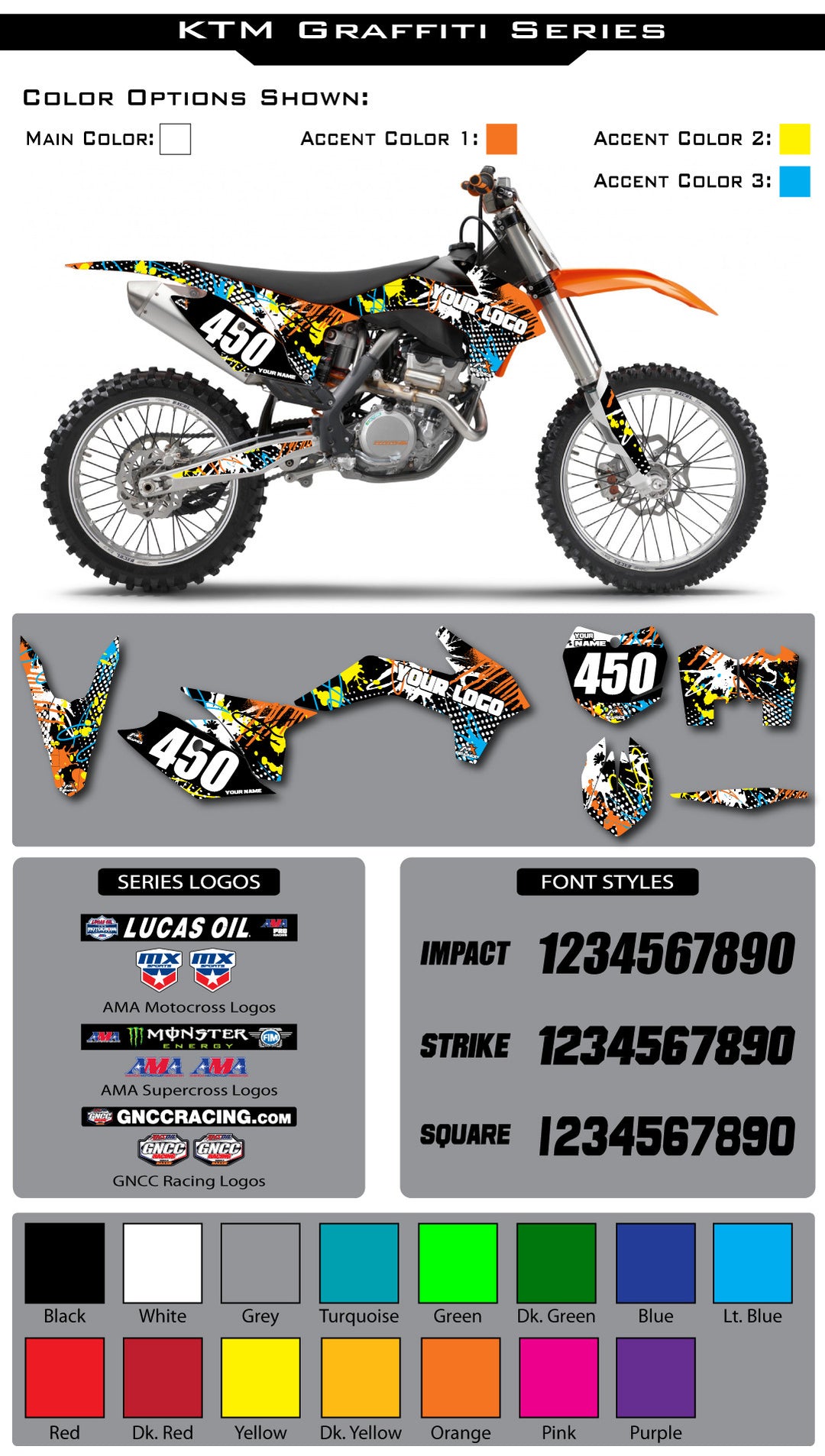 KTM Graffiti Graphic Kit