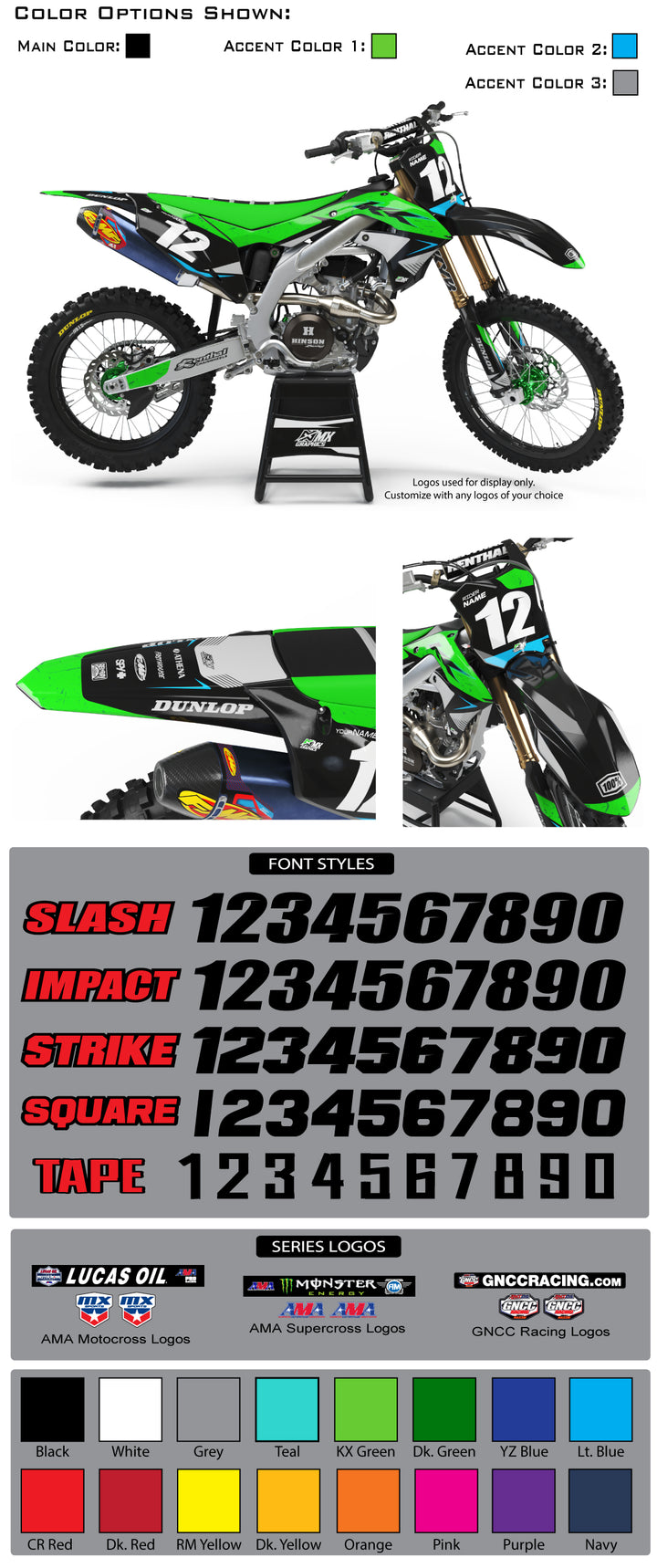 Kawasaki MX16 Graphic Kit