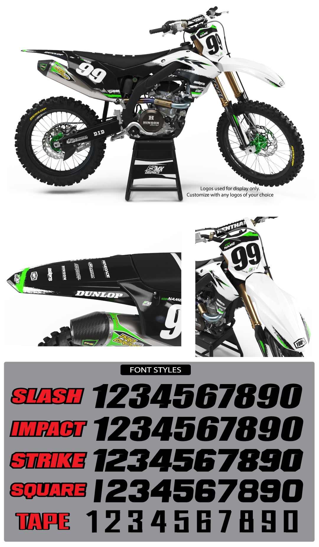 Kawasaki MX25 Graphic Kit