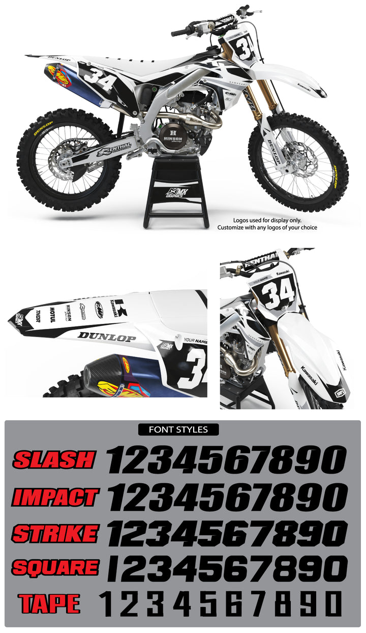 Kawasaki MX27 Graphic Kit - White