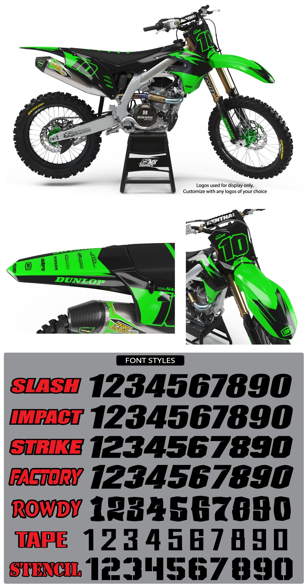 Kawasaki MX8 Graphic Kit