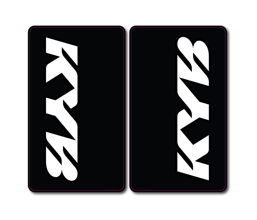 KYB Black Upper Fork Tube Decals