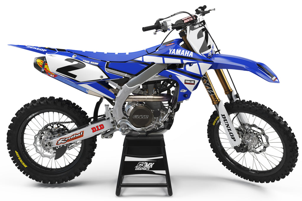 Yamaha Retro Graphic Kit Blue – MX Graphics