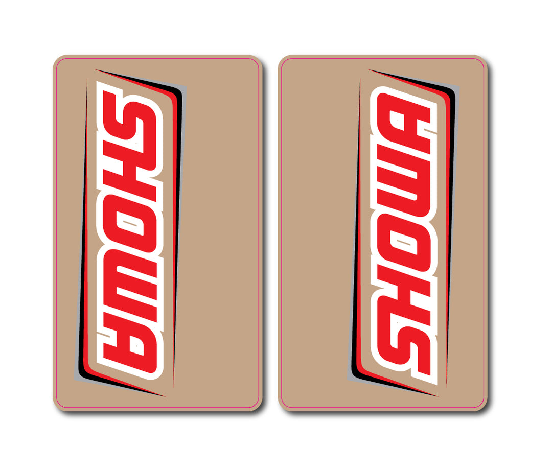 Showa Clear Upper Fork Tube Decals