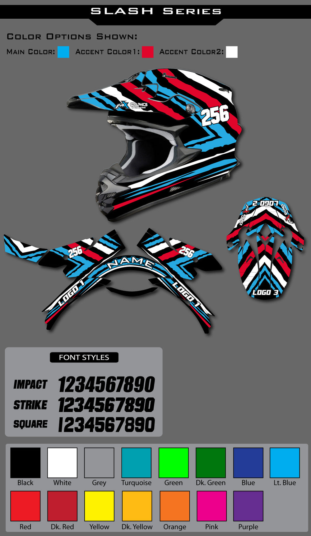 anime dirt bike helmet rap Slash Series Helmet Wrap