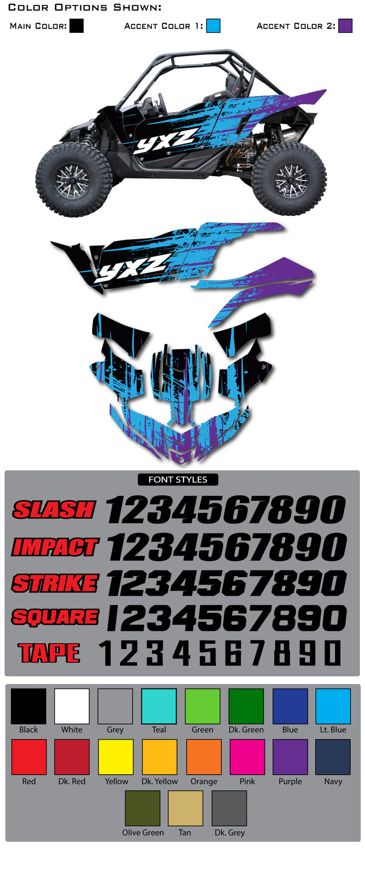 Yamaha YXZ 1000r Splatter Wrap