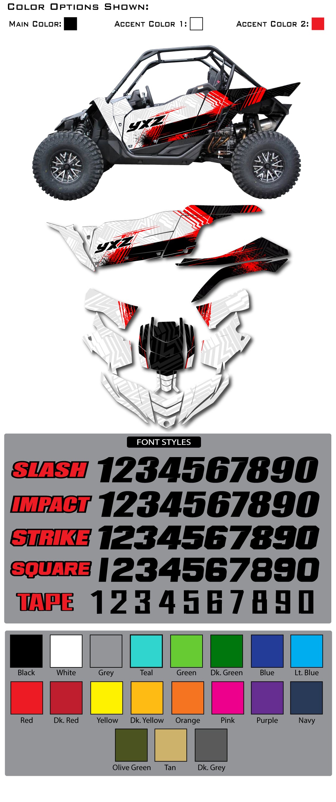 Yamaha YXZ 1000r Stripes Wrap