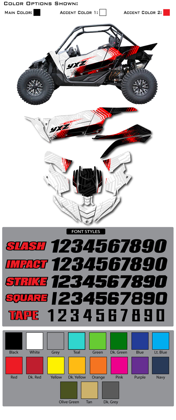 Yamaha YXZ 1000r Stripes Wrap