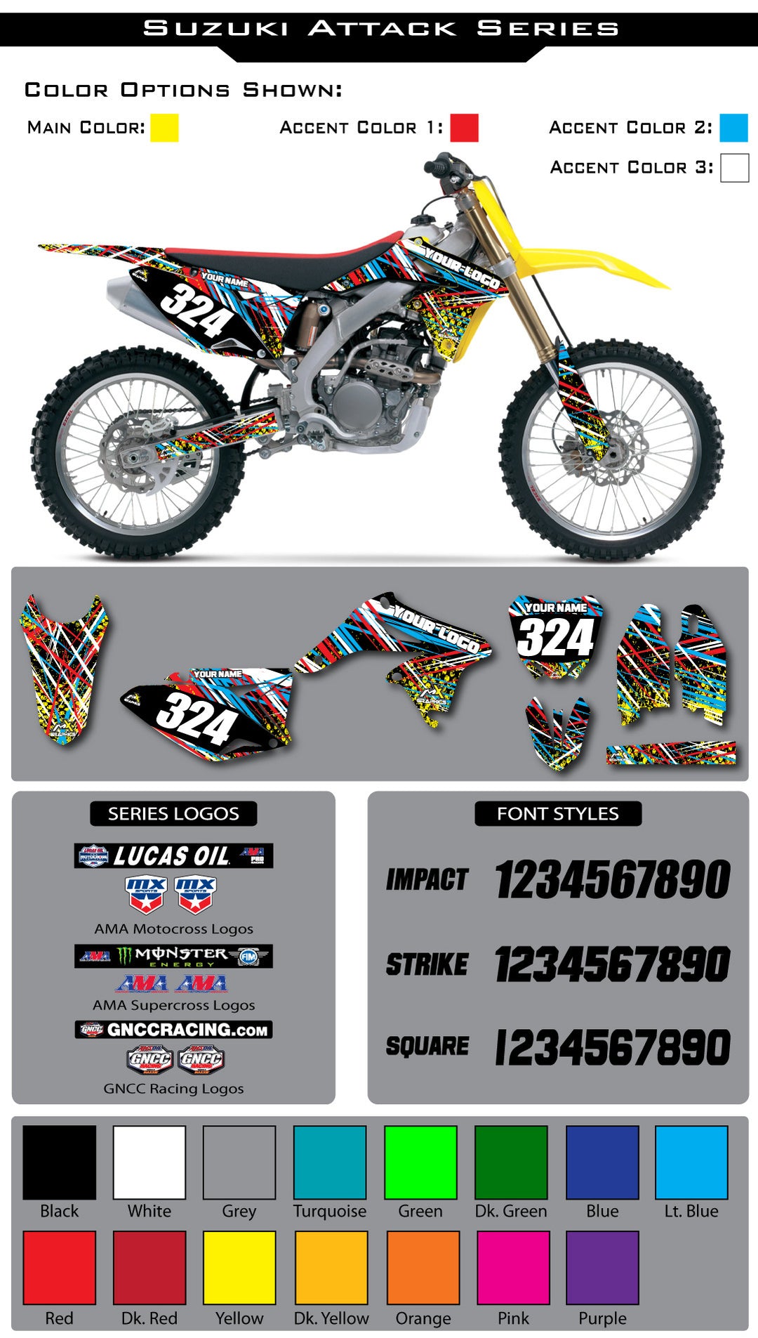 Suzuki Attack Graphic Kit