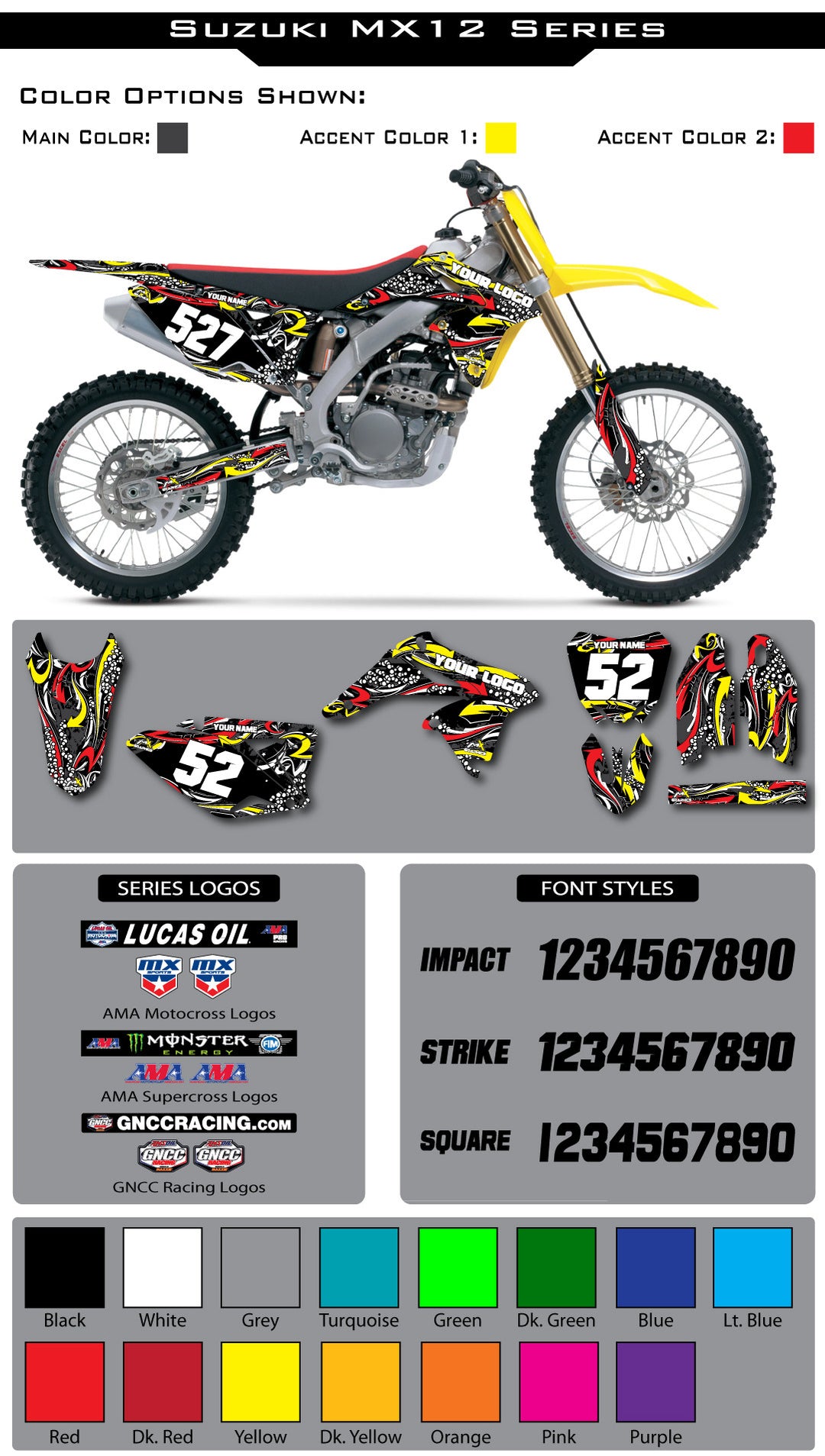 Suzuki MX 12 Graphic Kit