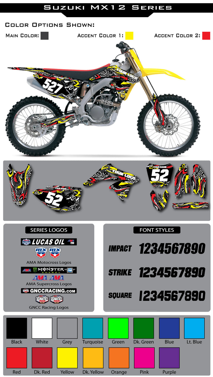 Suzuki MX 12 Graphic Kit