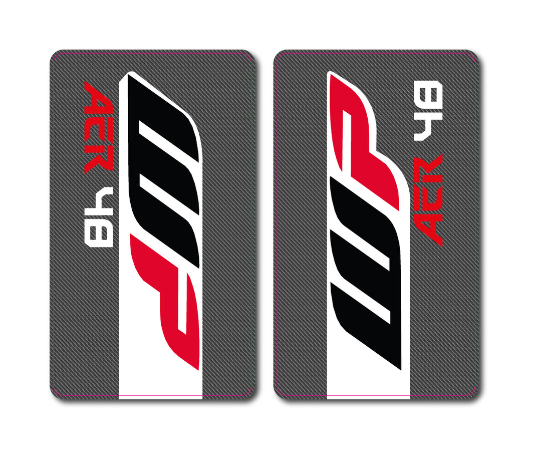 WP Carbon Fiber Upper Fork Tube Decals