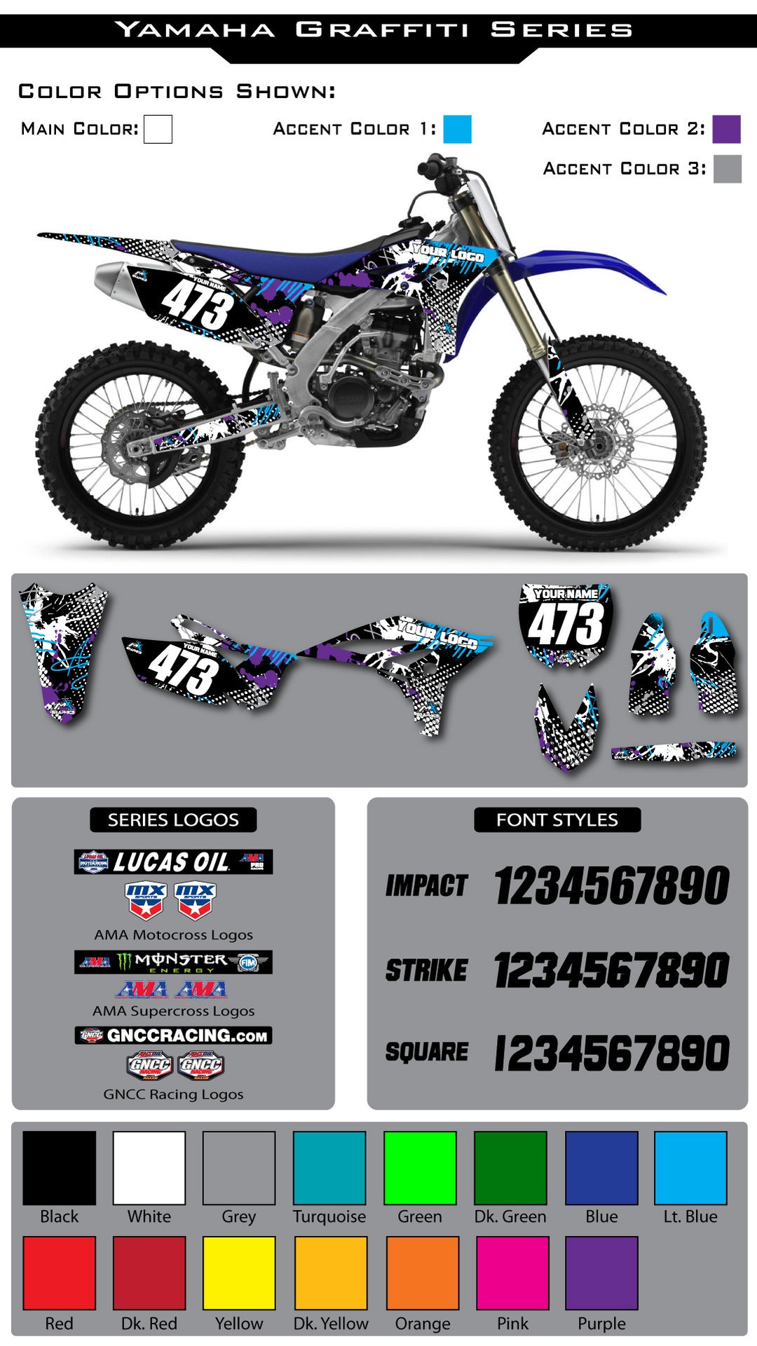 Yamaha Graffiti Graphic Kit
