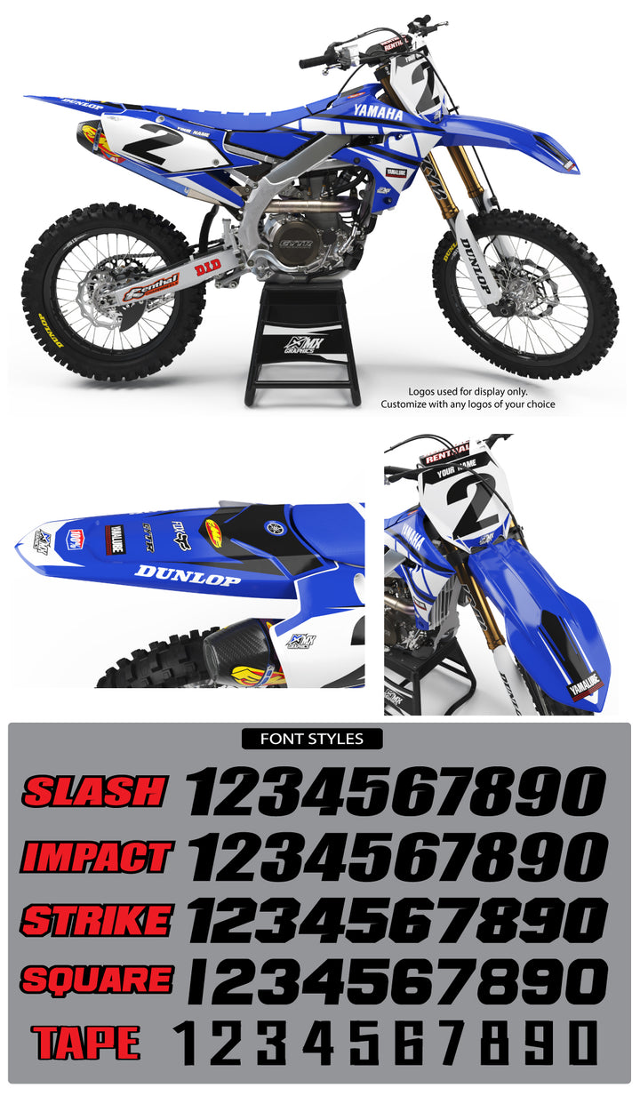 Yamaha Retro Graphic Kit Blue
